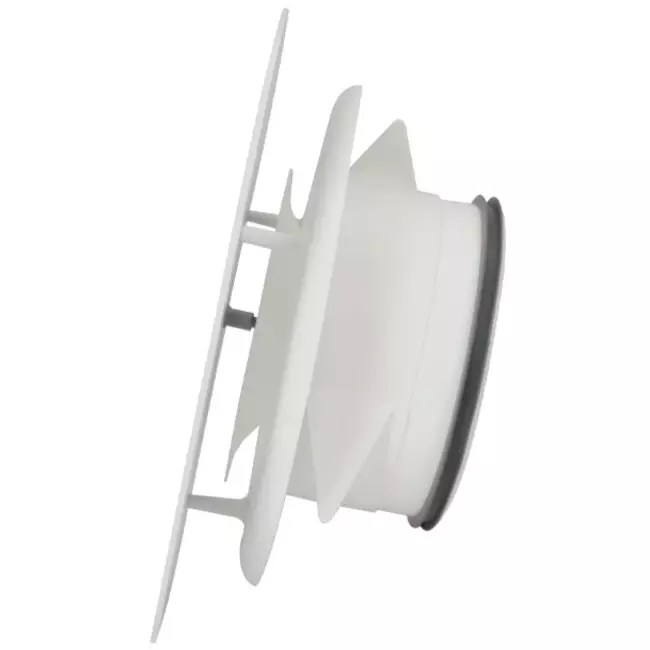 Imaginair RLV ventiel vierkant Ø 125 mm  - montageveren + ring - wit