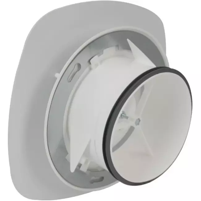 Imaginair RLV ventiel vierkant Ø 125 mm  - montageveren + ring - wit
