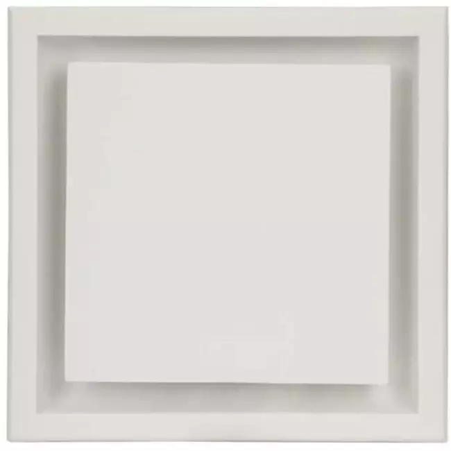 Ergovent instucbaar frameloos ventilatieventiel vierkant 100 mm