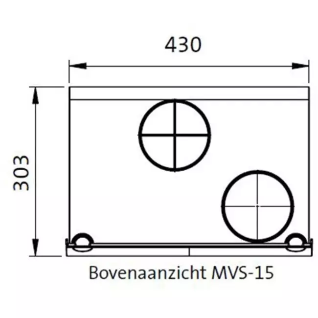 Orcon MVS-15RHBP Pakket 550 m³/h + vochtsensor + RFT bediening + 4 ventielen - perilex stekker