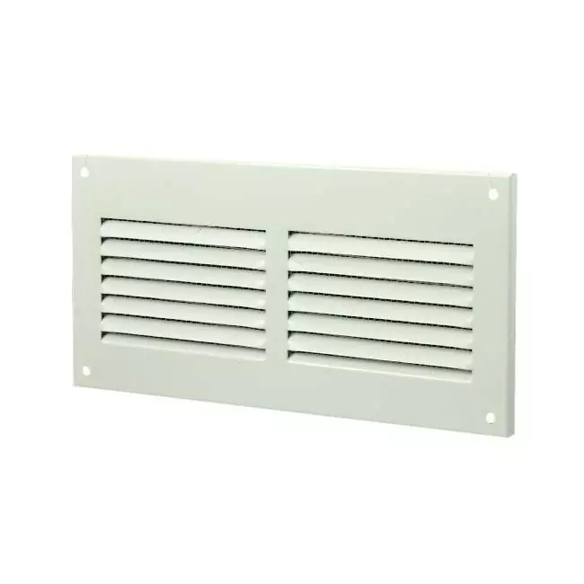 Metalen rechthoekige sleuf rooster 200x100 wit - MR2010