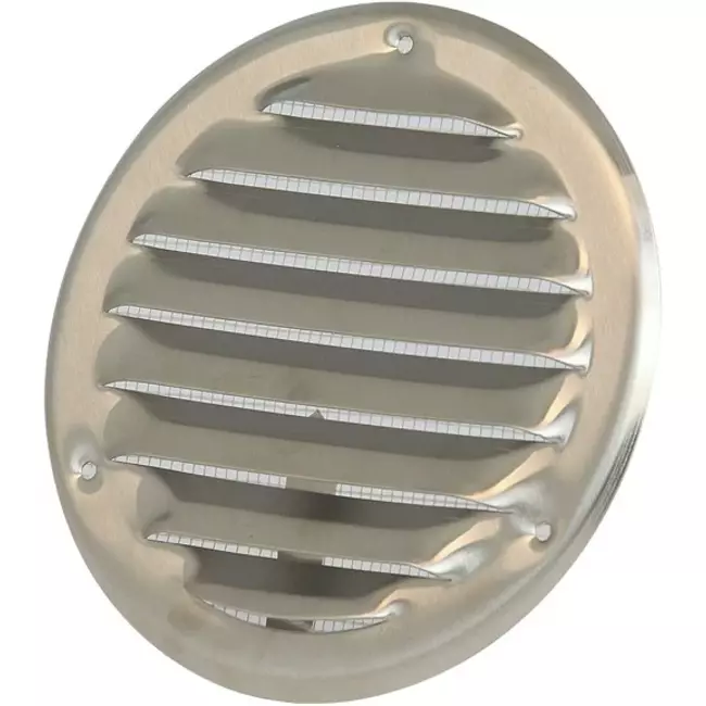 Metalen ventilatierooster rond 100mm zink - MR100ZN