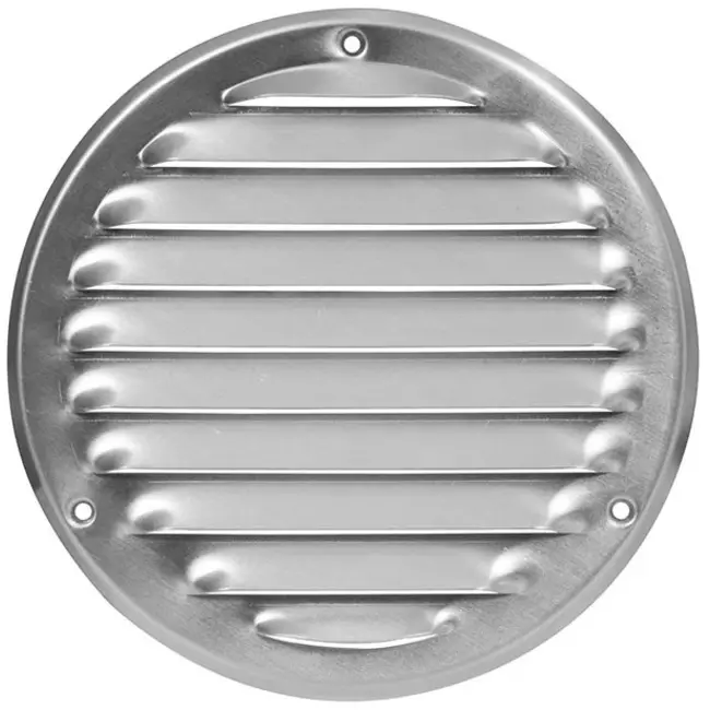 Metalen ventilatierooster rond Ø125 mm aluminium - MR125Al
