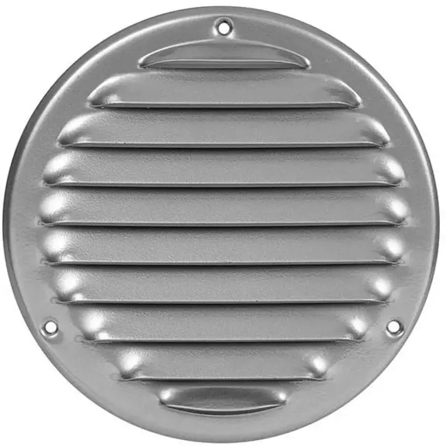 Metalen ventilatierooster rond 100 mm grijs - MR100P - RAL9006