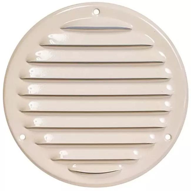 Metalen ventilatierooster rond Ø125 mm beige - MR125Y - RAL1015