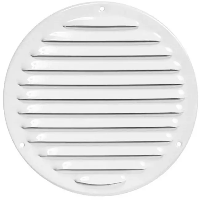 Metalen ventilatierooster rond Ø 160mm wit - MR160 - RAL9016