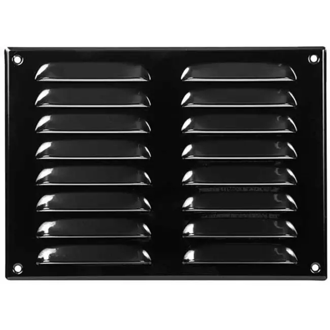 Metalen ventilatierooster vierkant 260x190 mm zwart - MR2619M - RAL9005