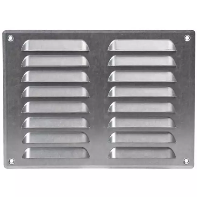 Metalen ventilatierooster vierkant 260x190 mm zink - MR2619Zn