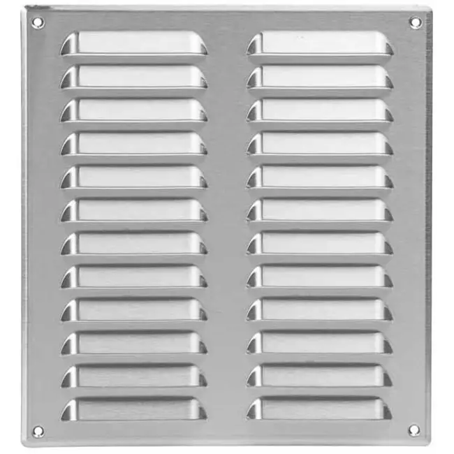 Metalen ventilatierooster vierkant 260x280 mm rvs - MR2628i