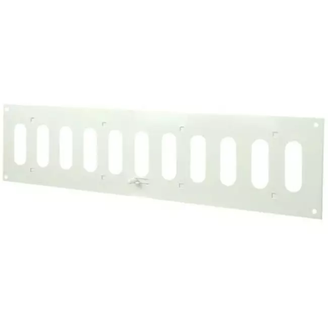 Metalen instelbaar rechthoekige sleuf rooster 400x100 wit - MR4010R - RAL9016