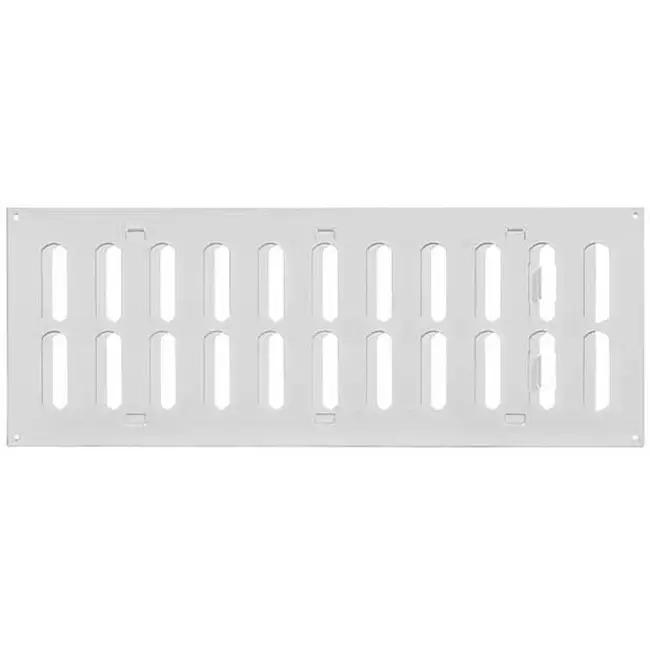Metalen rooster verstelbaar 400x150mm wit - MR4015R - RAL9016