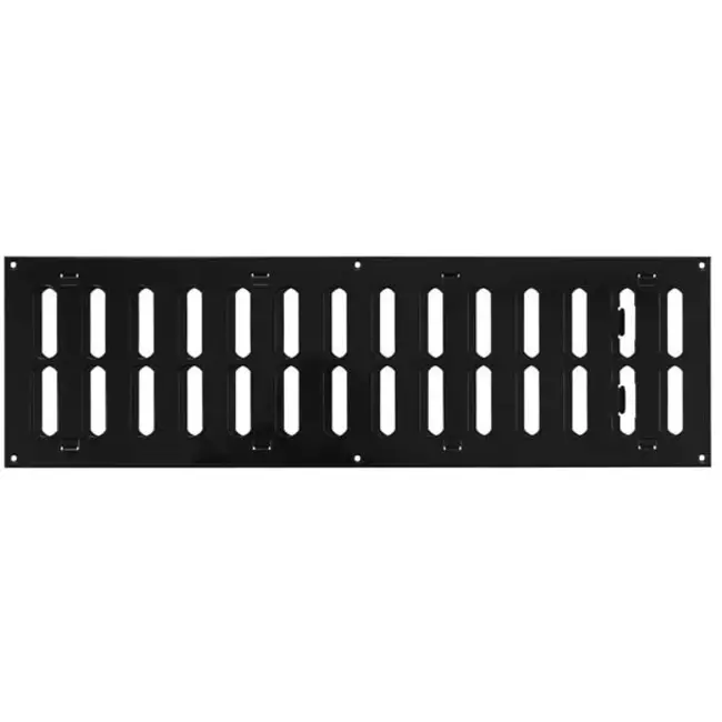 Metalen rooster verstelbaar 500x150 zwart - MR5015RM - RAL9005
