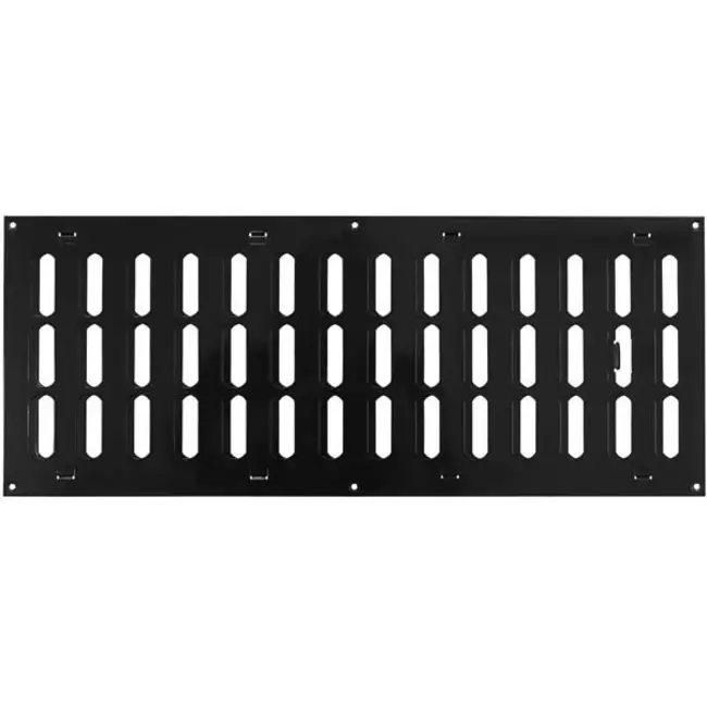 Metalen rooster verstelbaar 500x200 zwart - MR5020RM - RAL9005