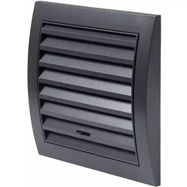 Muurrooster regelbaar 150x150 mm antraciet - N10RA