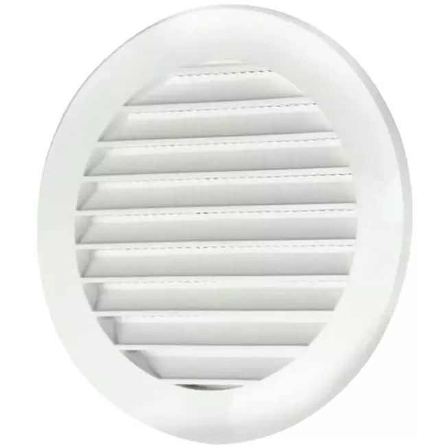 Schoepenrooster diameter: 125mm wit - VR125