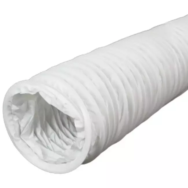 PVC 100 mm flexibele witte slang - 6 m