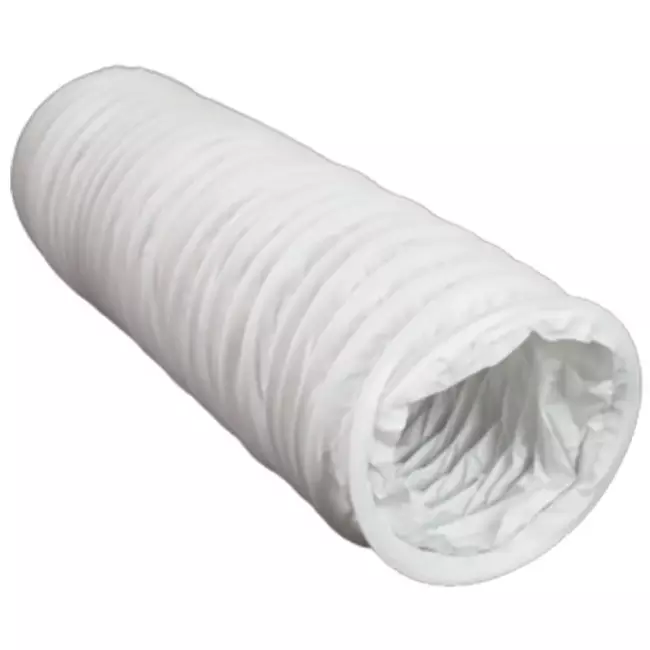 PVC 100 mm flexibele witte slang - 6 m