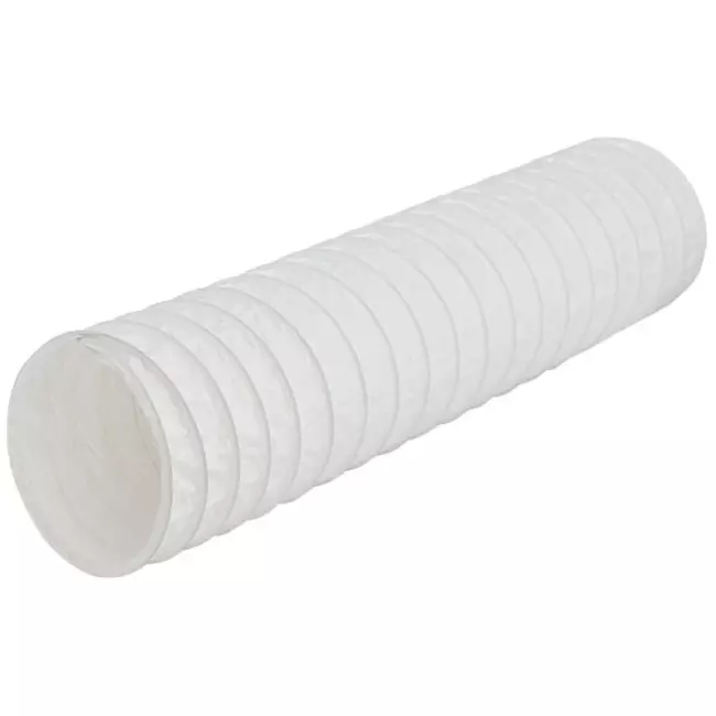 PVC 100 mm flexibele witte slang - 6 m