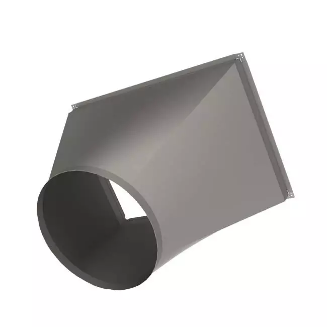 Rond op rechthoekig verloop B=200 mm x H=100 mm