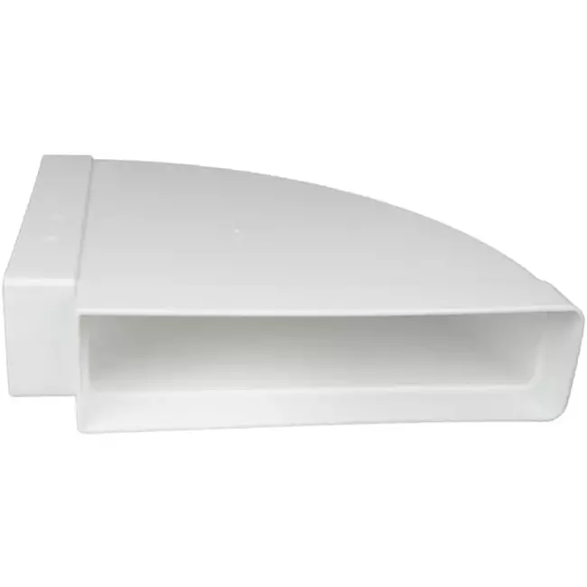 Rechthoekige kunststof horizontale 90° bocht 220x90mm - KLH29-90