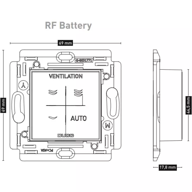 DucoBox Silent 2.0 400 m³/h + RF bediening + CO2 sensor - randaarde stekker