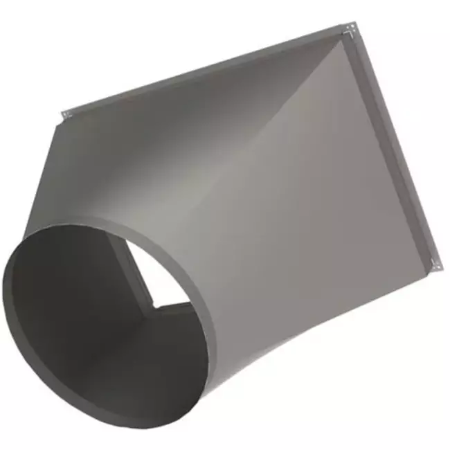 Rond op rechthoekig verloop B=250 mm x H=150 mm