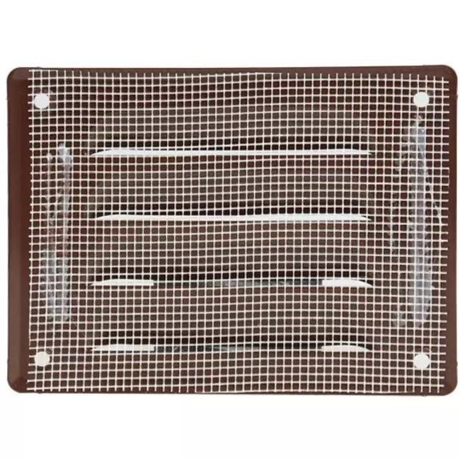 Metalen ventilatierooster vierkant 140x105 mm bruin - MR14105B