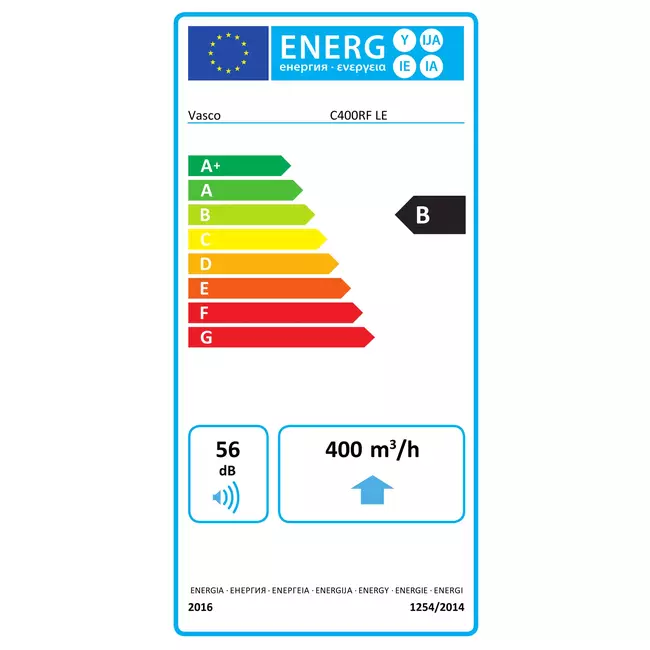 Vasco C400 Basic RF LE 400 m³/h + vochtsensor