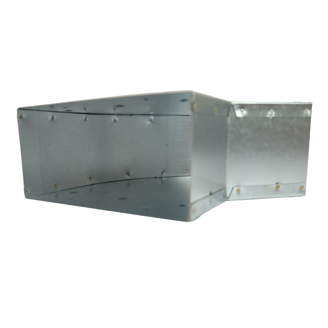 Instort ventilatiekanaal bocht 45 graden 300x80 horizontaal