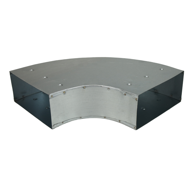 Instort ventilatiekanaal bocht 90 graden 300x80 horizontaal