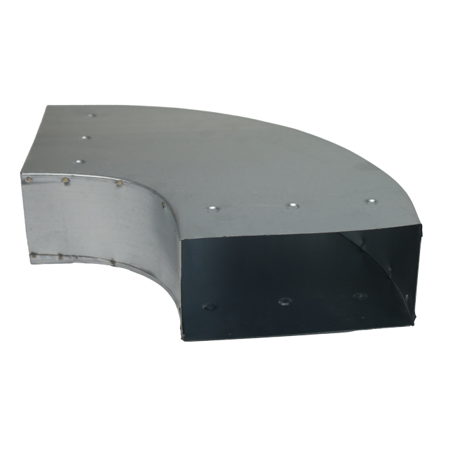 Instort ventilatiekanaal bocht 90 graden 300x80 horizontaal
