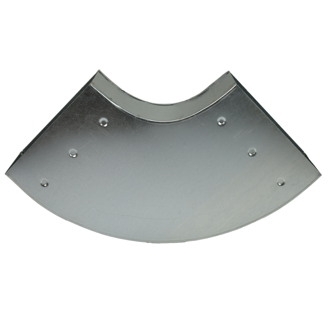 Instort ventilatiekanaal bocht 90 graden 300x80 horizontaal