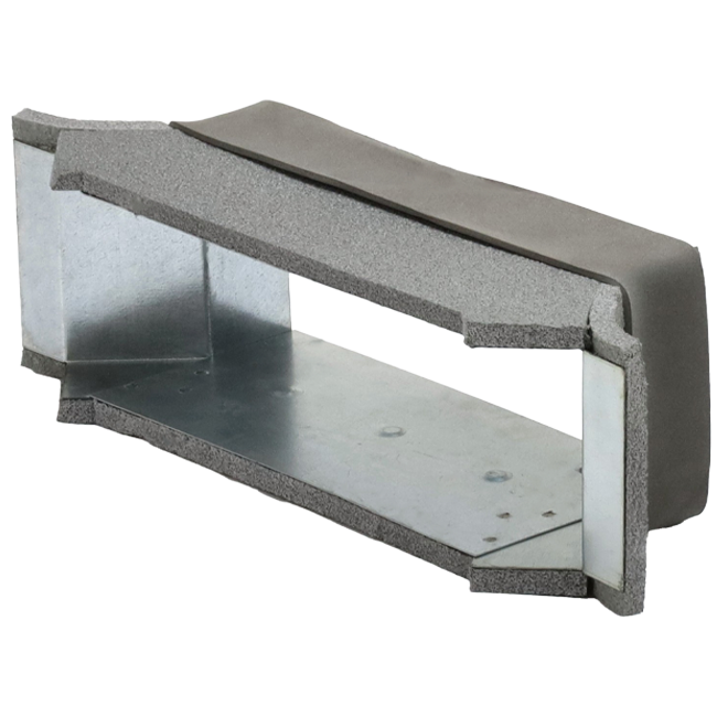 Thermoduct zijaansluiting 220x80 mm voor rechthoekig instortkanaal
