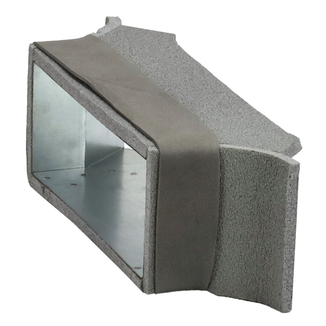 Thermoduct zijaansluiting 220x80 mm voor rechthoekig instortkanaal