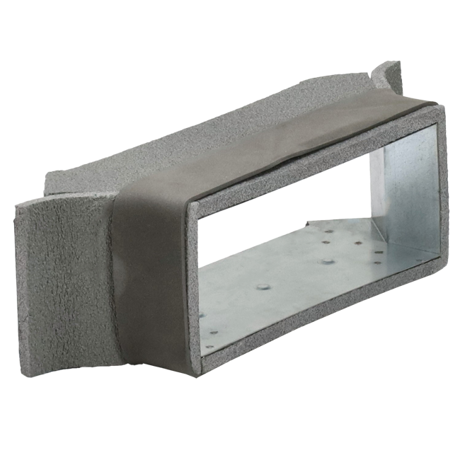 Thermoduct zijaansluiting 220x80 mm voor rechthoekig instortkanaal