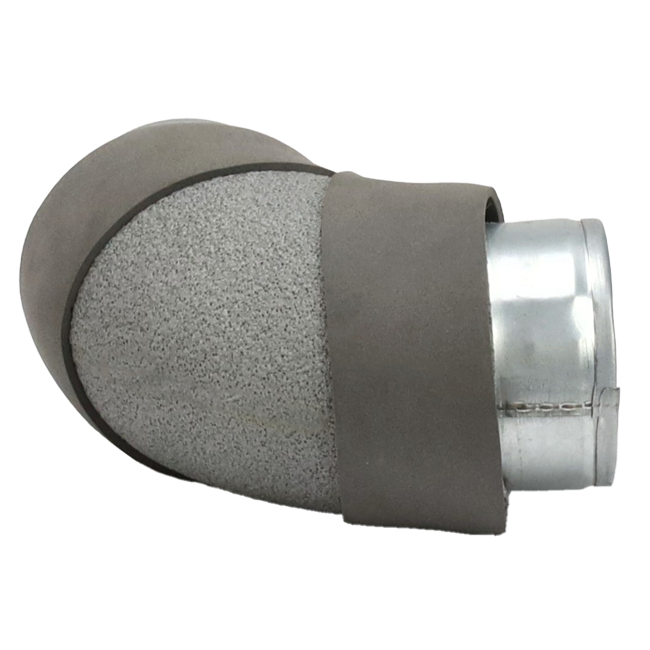 Thermoduct bocht diameter 80 mm 90 graden (niet safe)