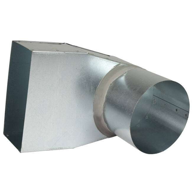 Lepe hoekstuk 220x80 mm naar diameter 150 mm