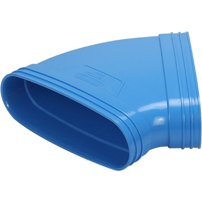 Wavin Ventiza bocht 45 graden PVC ovaal 235x80 mm horizontaal M/S