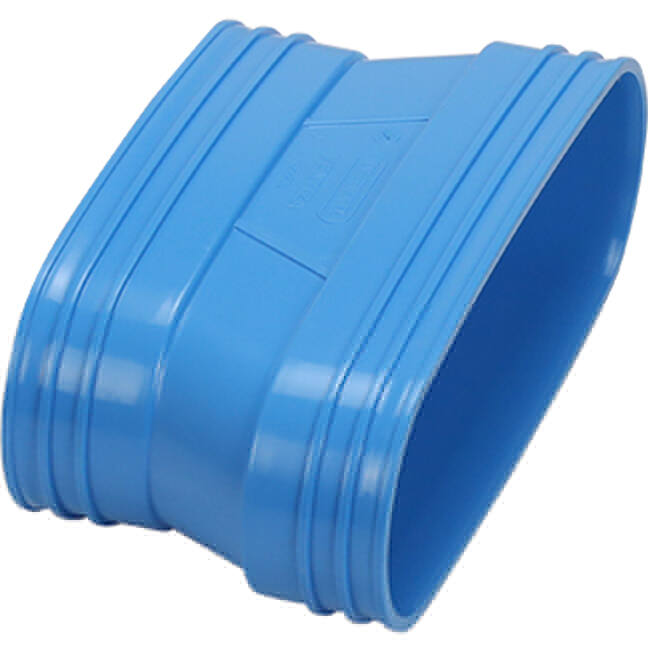 Wavin Ventiza verloop PVC ovaal 235x80mm naar 195x80 mm M/M