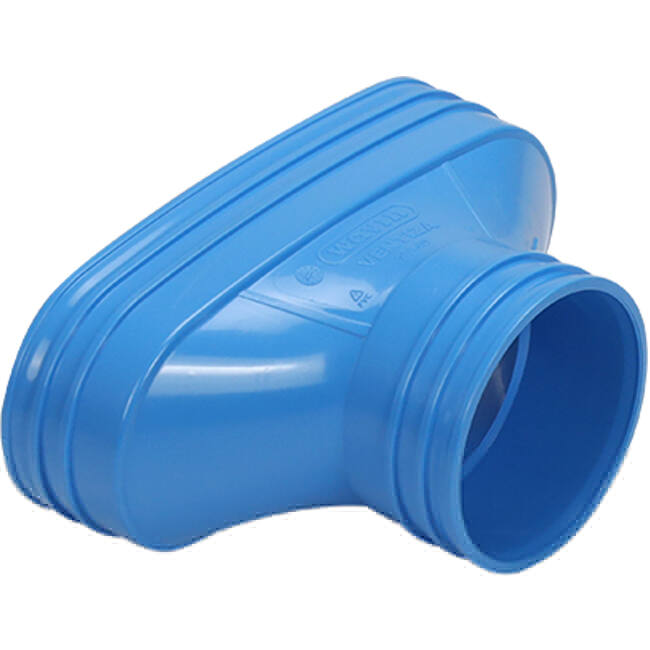 Wavin Ventiza verloop PVC ovaal 195x80 mm naar 80 mm M/M
