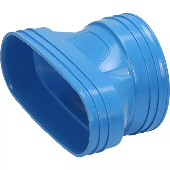 Wavin Ventiza verloop PVC ovaal 195x80 mm naar 125 mm M/M
