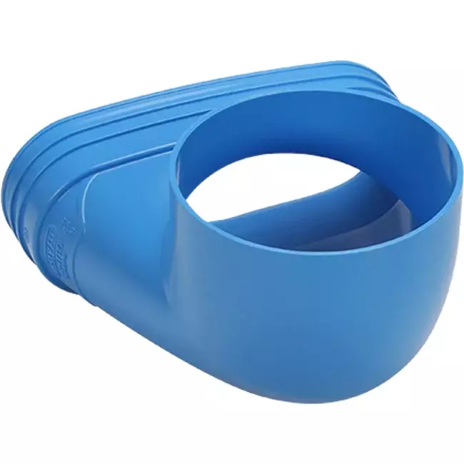 Wavin Ventiza eindstuk 90 graden PVC ovaal 195x80x70 mm met diameter 125 mm M/M
