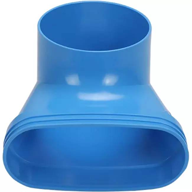 Wavin Ventiza eindstuk 90 graden PVC ovaal 195x80x70 mm met diameter 125 mm M/M