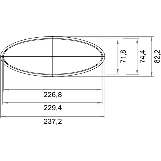 Wavin Ventiza eindkap PVC ovaal kanaal 235x80 mm