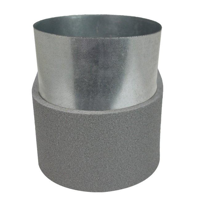 Thermoduct lepe hoekstuk 170mm x 80mm naar Ø 125mm