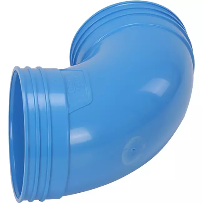 Wavin Ventiza bocht 90 graden PVC rond 125 mm M/M