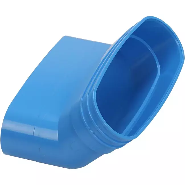 Wavin Ventiza bocht 45 graden PVC ovaal 195x80 mm verticaal M/S