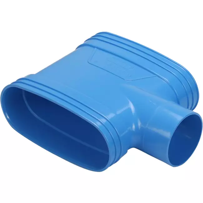 Wavin Ventiza T-stuk PVC ovaal 195x80 mm M/M/S