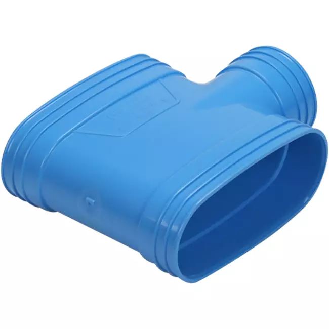 Wavin Ventiza T-stuk PVC ovaal 195x80 mm M/M/M