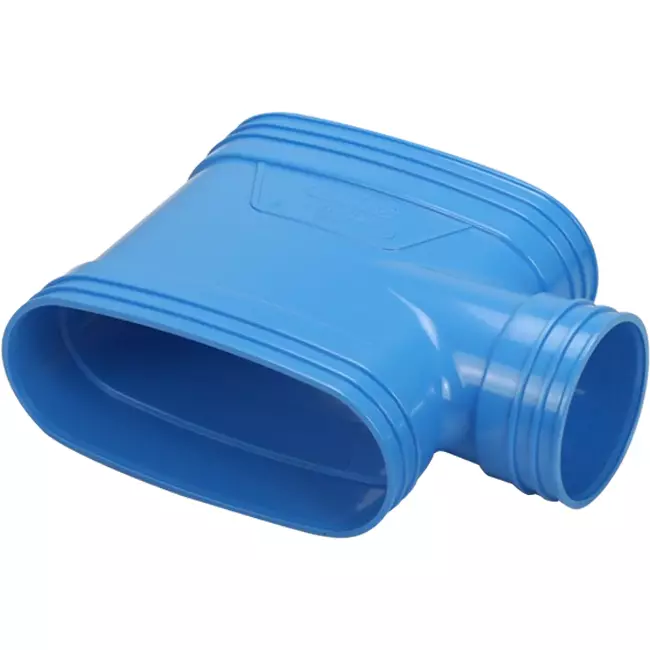 Wavin Ventiza T-stuk PVC ovaal 195x80 mm M/M/M